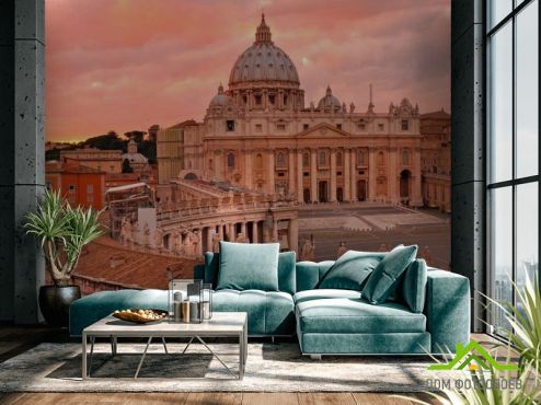выбрать Фотообои Ватикан Фотообои Фотообои Рим: фото, красный  на стену