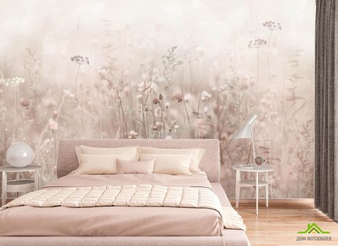 выбрать Фотообои Бежевые сухоцветы Фотообои в спальню на стену