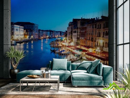 выбрать Фотообои Кафе у воды, Венеция Фотообои Фотообои Венеция: горизонталная, горизонтальная ориентация на стену