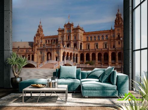 выбрать Фотообои Площадь в Испании Фотообои Фотообои Соборы и дворцы: фото, горизонталная, горизонтальная  на стену