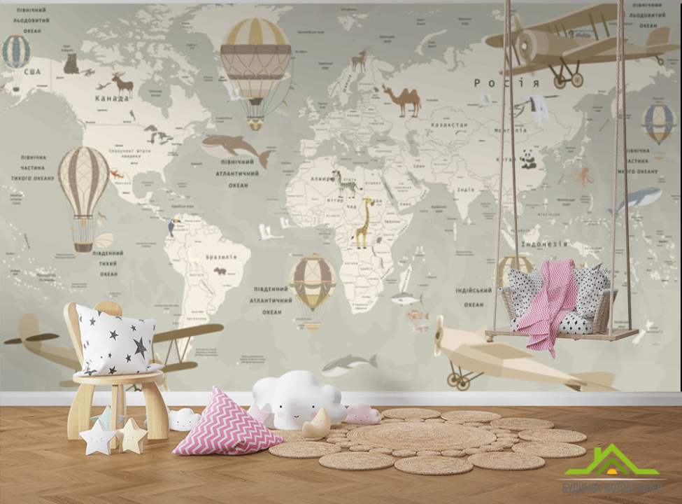 выбрать Фотообои Карта Каталог фотошпалер на стіну