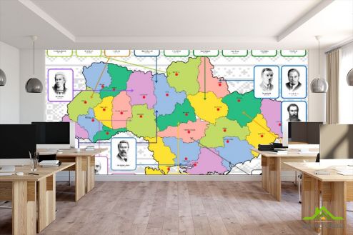 выбрать Фотообои карта Украины  на стену