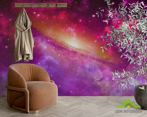 выбрать Фотообои Фиолетовое космическое небо Фотообои, цвет: «горизонталная, горизонтальная» на стену