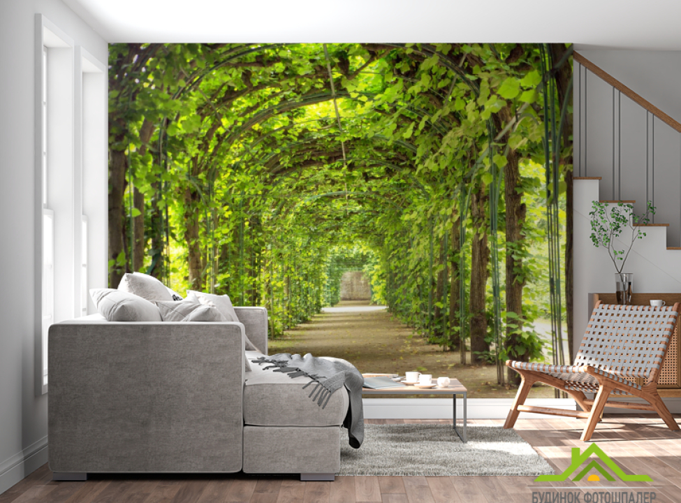 выбрать Фотообои зеленая арка Каталог фотообоев на стену