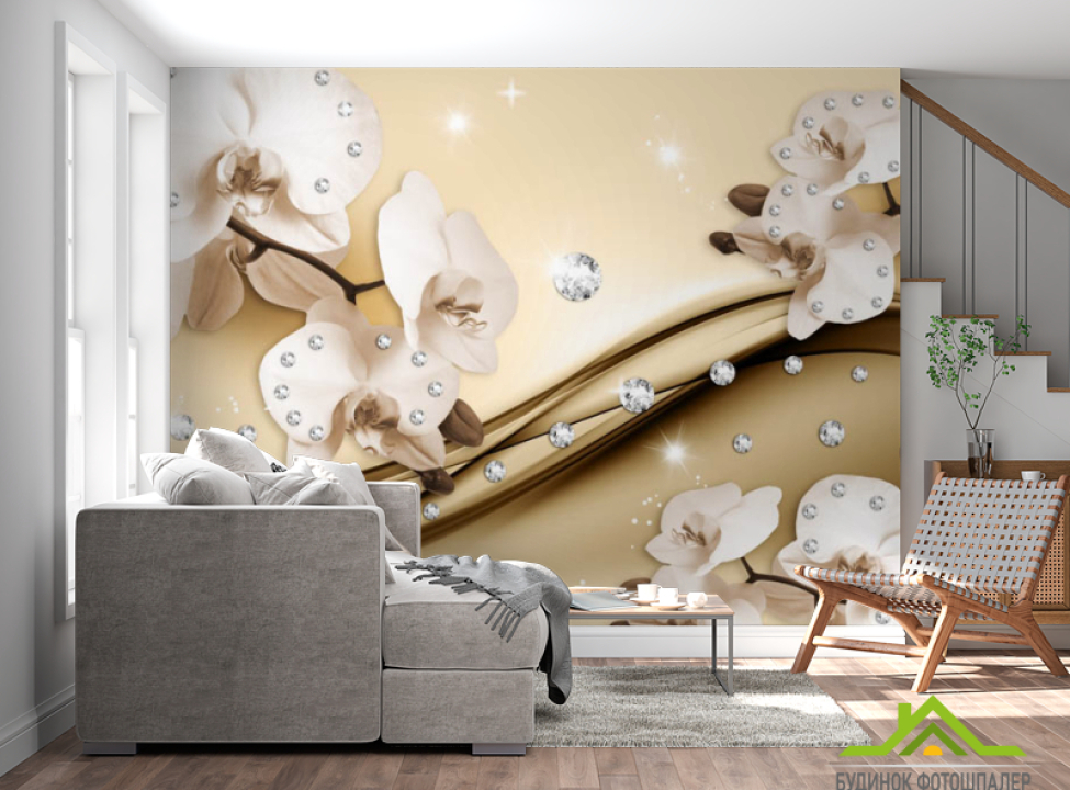 выбрать Фотошпалери 3D Квіти Орхідеї Фотошпалери Квіти на стіну