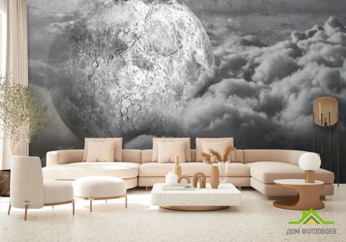 выбрать Фотообои Серая луна Фотообои Фотообои Космос: горизонталная, горизонтальная ориентация на стену