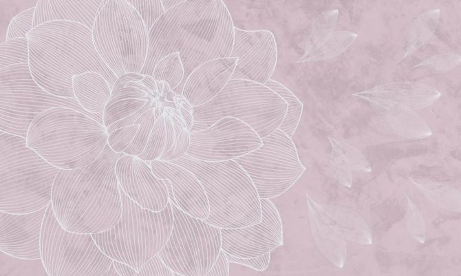 Фотообои Розовый векторный цветок