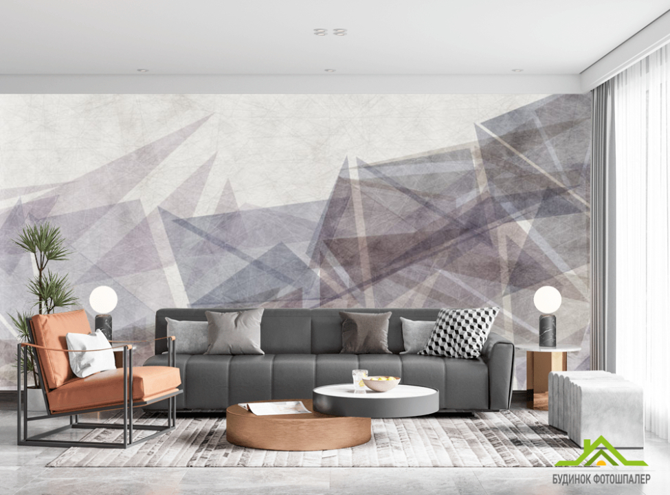 выбрать Фотообои Треугольники в композиции Каталог фотообоев на стену
