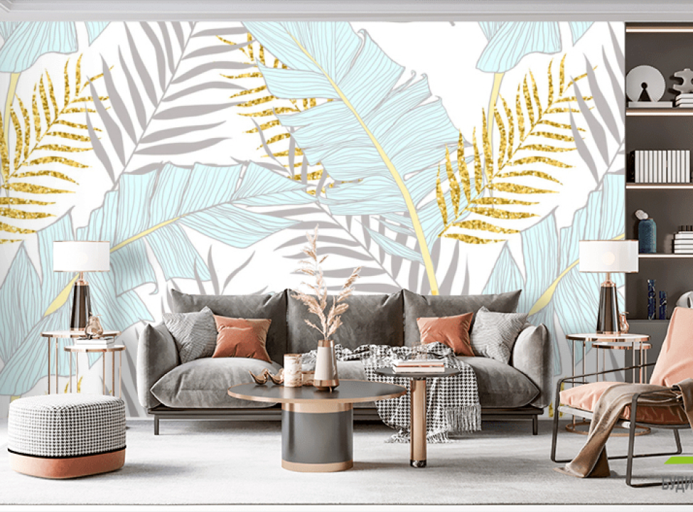 выбрать Фотообои перья с золотом Каталог фотообоев на стену