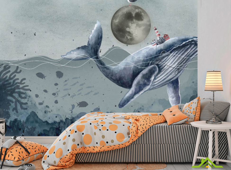 выбрать Фотошпалери Синій кит Каталог фотошпалер на стіну