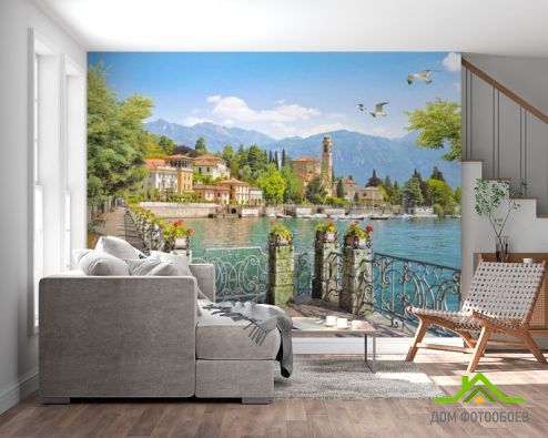 выбрать Фотообои Фреска с морским пейзажем Фотообои, цвет: «горизонталная, горизонтальная» на стену