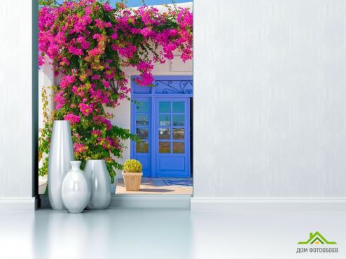 выбрать Фотообои Цветы на входе в дом  на стену