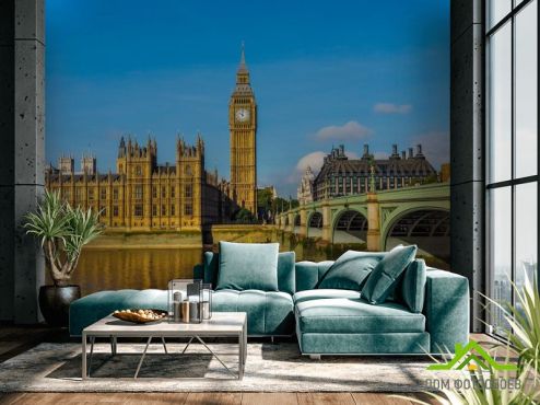 выбрать Фотообои яркий Лондон над Темзой  на стену