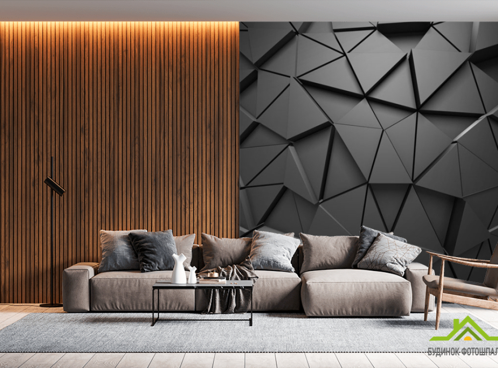 выбрать Фотообои Черная 3д стена Каталог фотообоев на стену