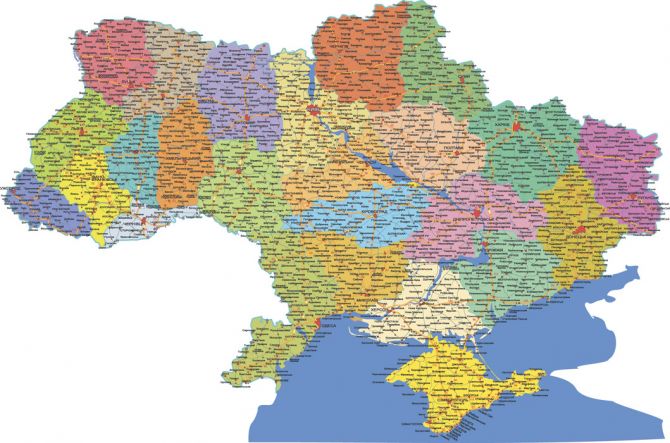 Фотошпалери Карта України