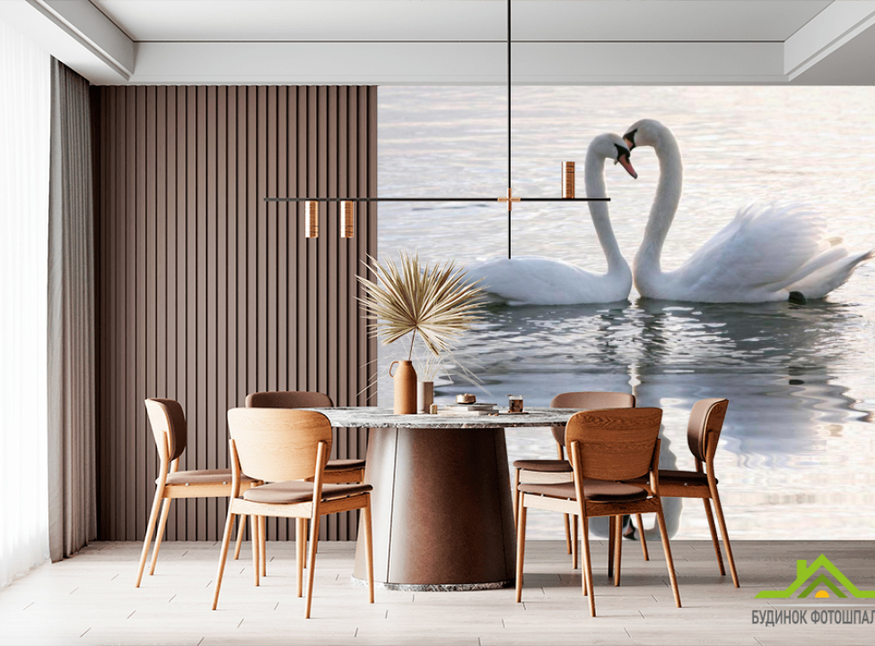 выбрать Фотошпалери Два лебедя Каталог фотошпалер на стіну