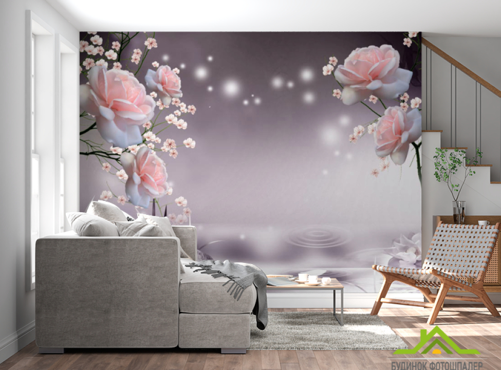 выбрать Фотошпалери 3D троянди Каталог фотошпалер на стіну