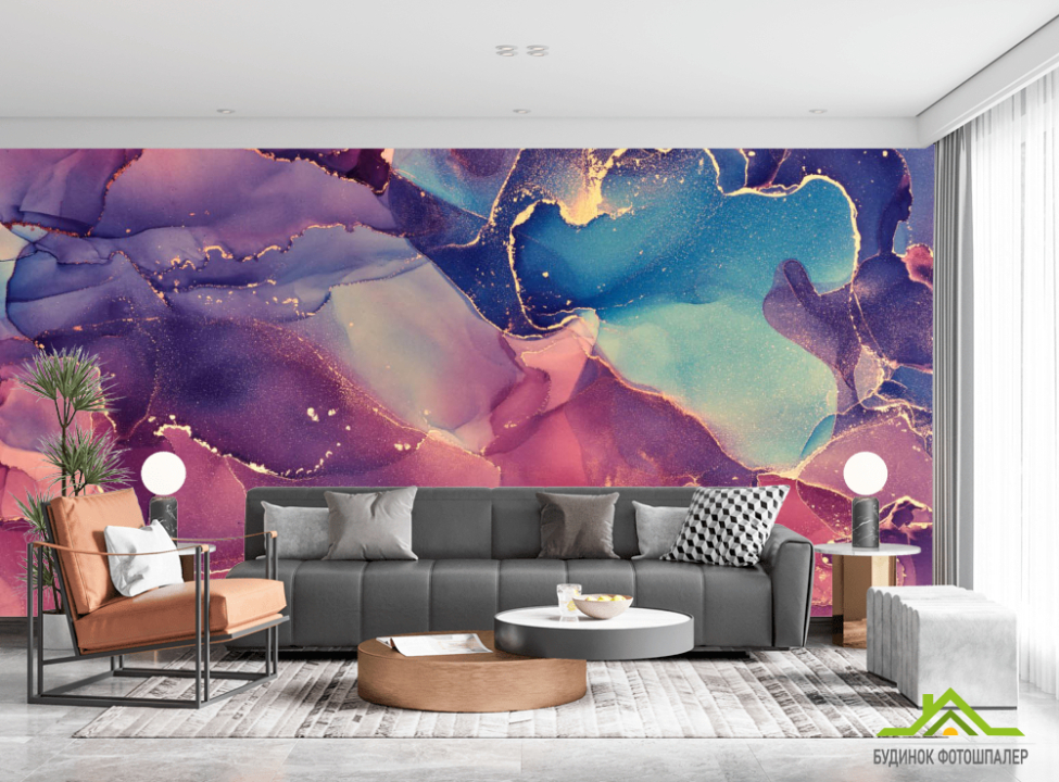 выбрать Фотообои Яркий фиолетовый флюид Каталог фотообоев на стену