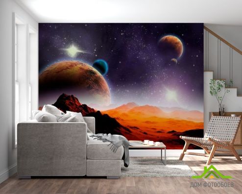 выбрать Фотошпалери Планети Фотошпалери Фотошпалери Космос: малюнок  на стіну