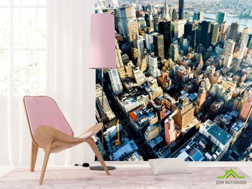 выбрать Фотообои Город Нью-Йорк с высоты Фотообои Фотообои Города: квадратная ориентация на стену