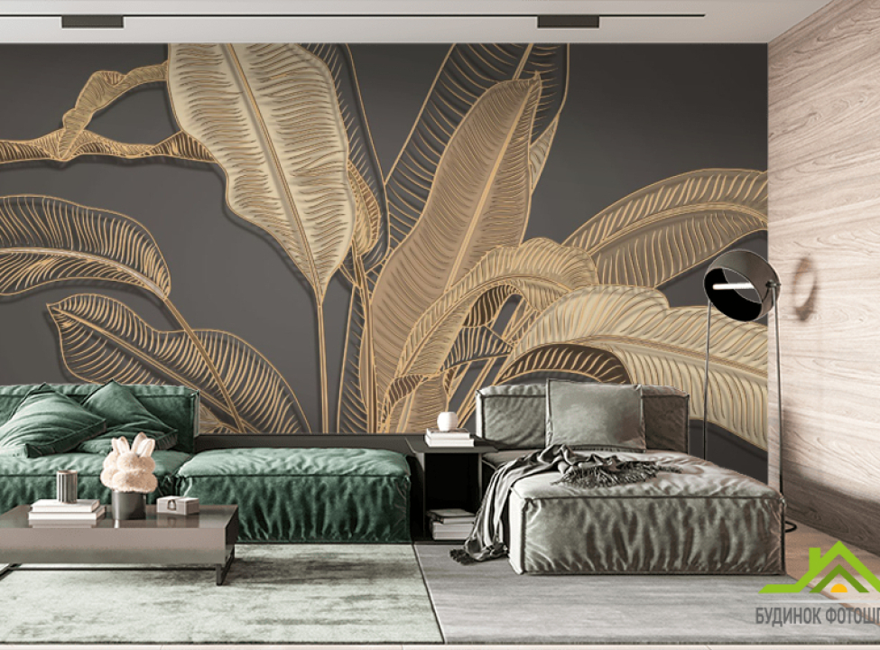 выбрать Фотошпалери золоті бананові листя Каталог фотошпалер на стіну