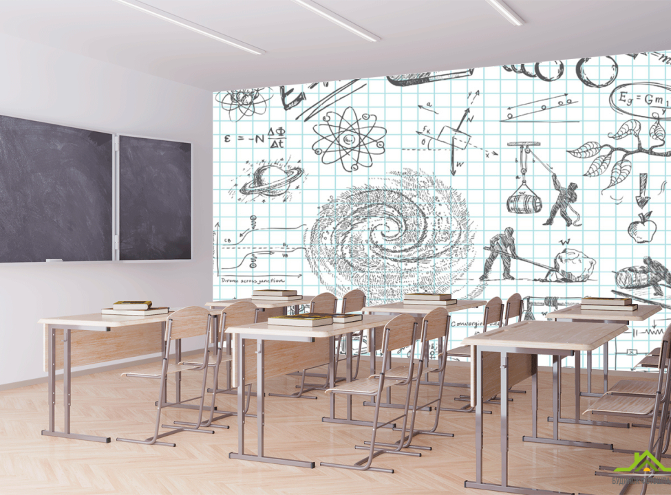 выбрать Фотообои Иммитация школьной тетради Фотообои для школы на стену