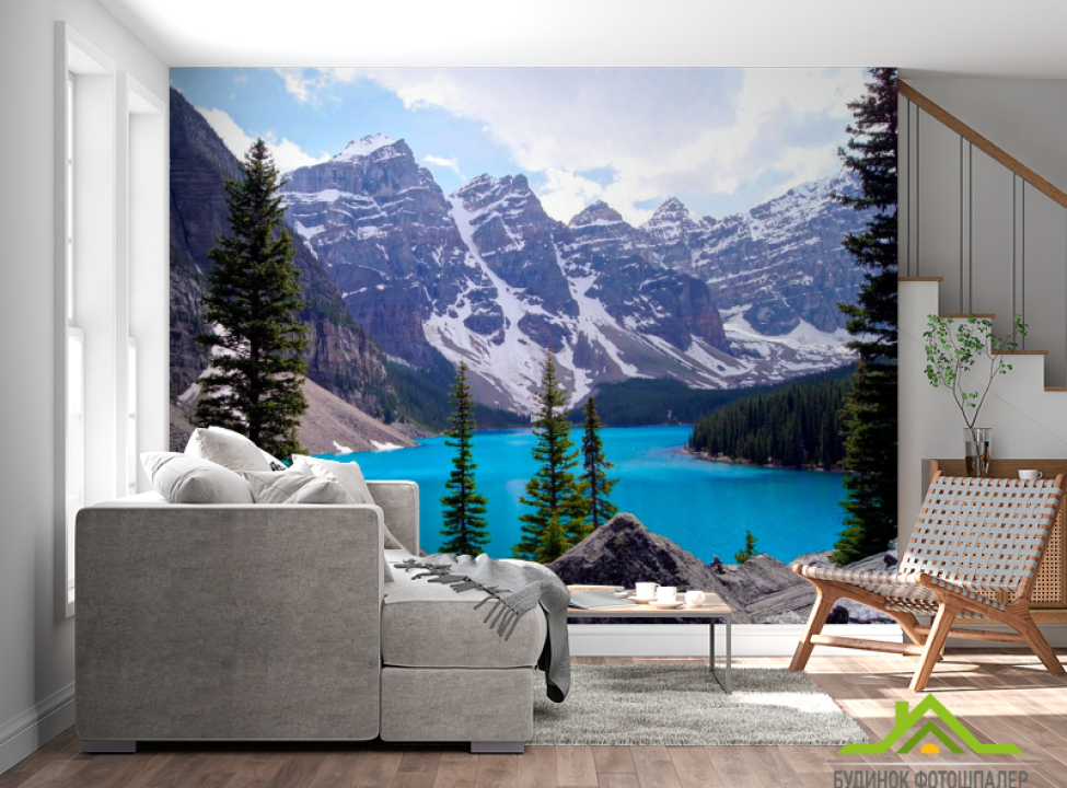 выбрать Фотошпалери Скелі, вода і ялина Каталог фотошпалер на стіну