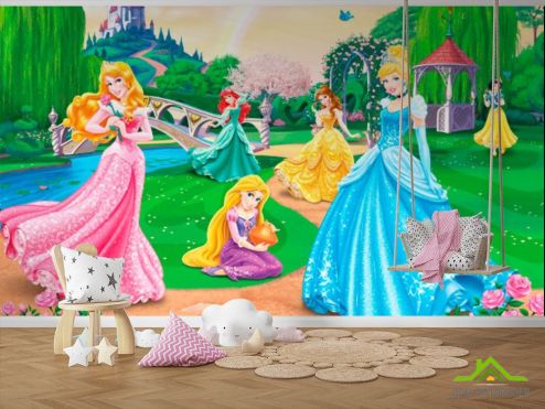 выбрать Фотообои Три принцессы Фотообои в детскую на стену