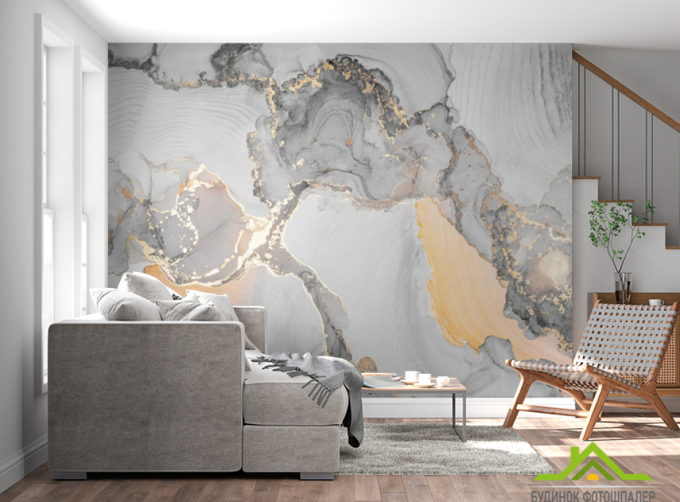 выбрать Фотообои Серый мрамор с золотом Фотообои Fluid art на стену