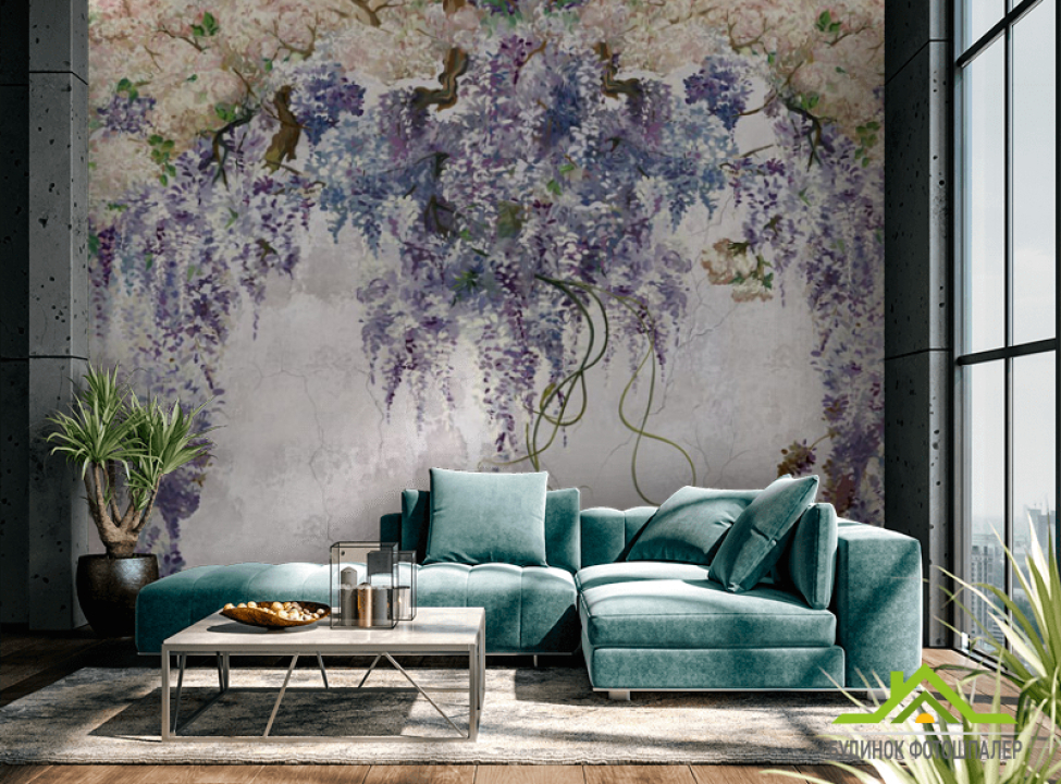 выбрать Фотошпалери гліцинія в японському стилі Фотошпалери Східний стиль на стіну