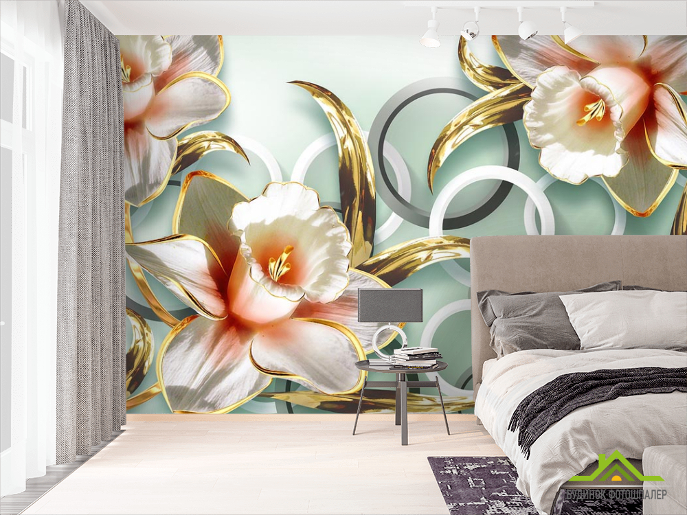 Фотошпалери 3D квіти