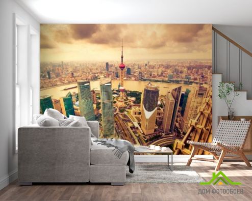 выбрать Фотообои Гонконг с высоты Фотообои Город на стену