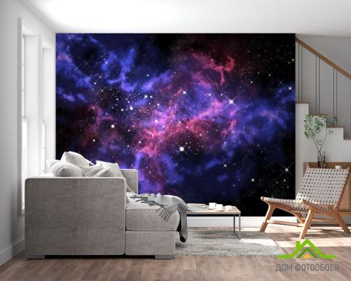 выбрать Фотообои сияние звёзд в космосе Фотообои, цвет: «» на стену