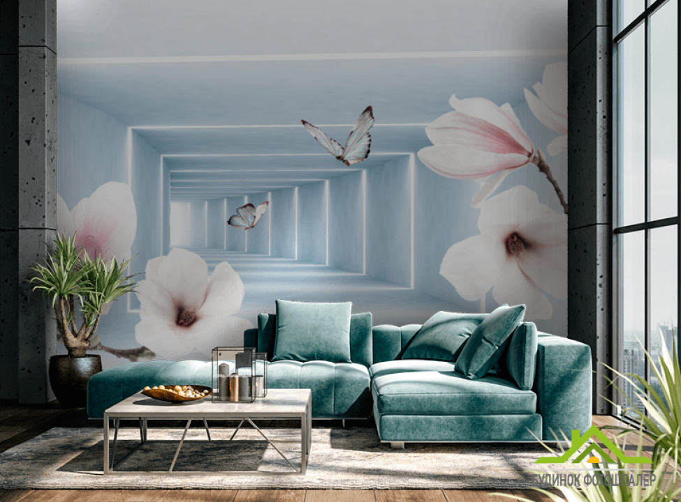 выбрать Фотошпалери Тонель і білі магнолії Каталог фотошпалер на стіну