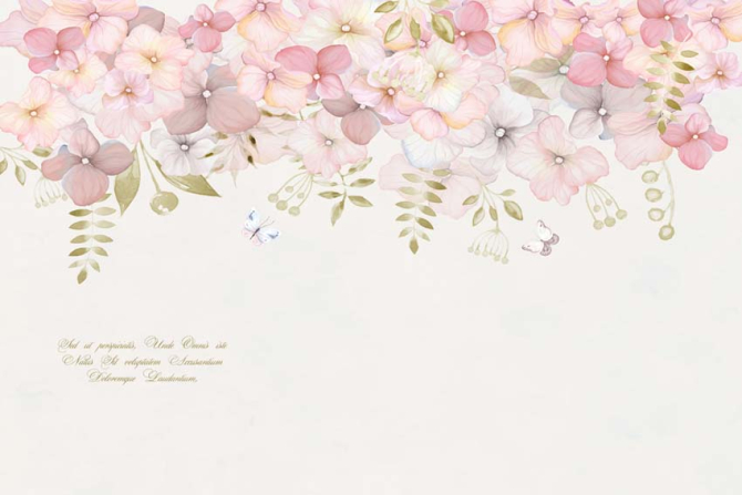 Фотошпалери Квіти під стелею