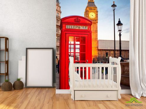выбрать Фотообои Лондон, телефонная будка Фотообои Фотообои Города: вертикальная ориентация на стену