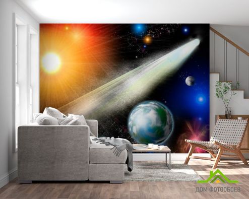 выбрать Фотообои Солнечная система Фотообои, цвет: «разноцветный, рисунок» на стену