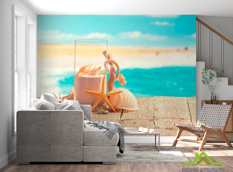 выбрать Фотошпалери Склянку з черепашками Каталог фотошпалер на стіну