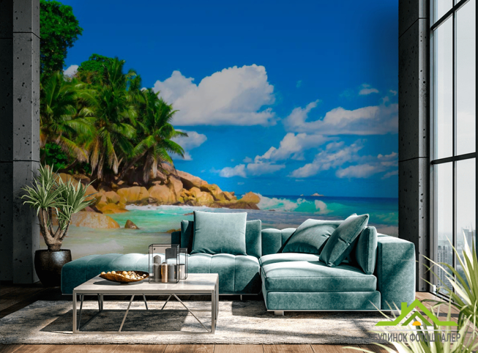 выбрать Фотообои Пляж, пальмы, солнце Фотообои Море на стену