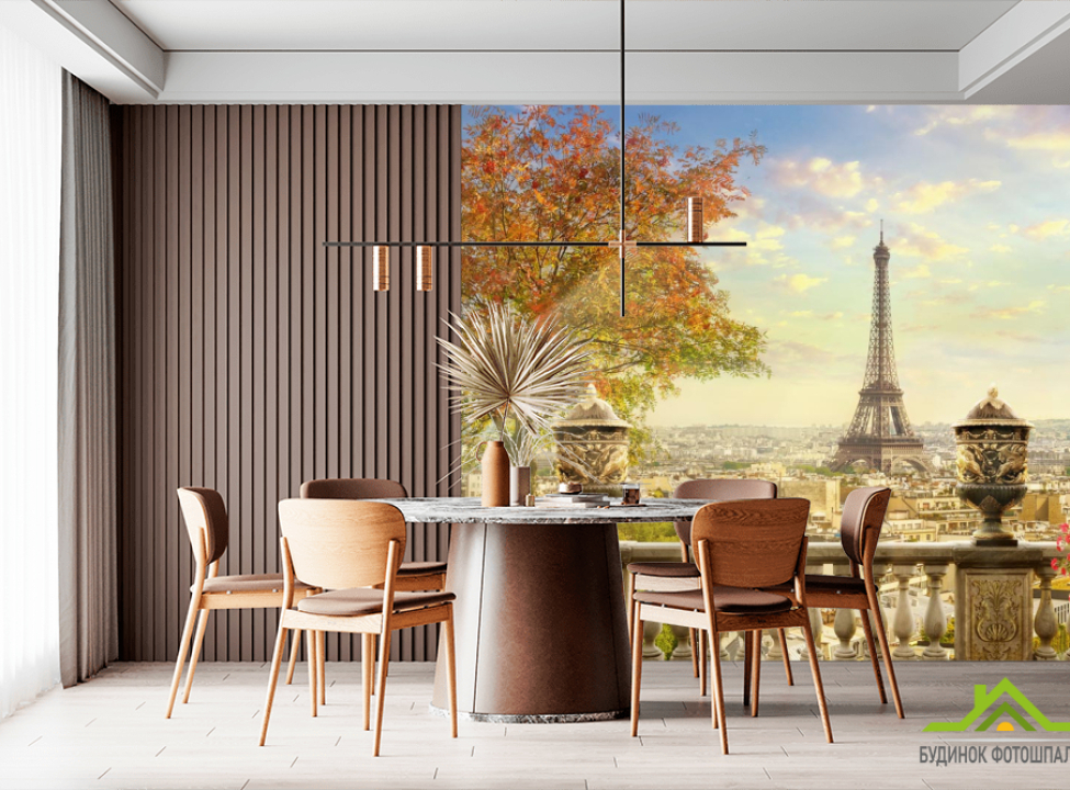 выбрать Фотошпалери Балкон, місто, дерево Каталог фотошпалер на стіну