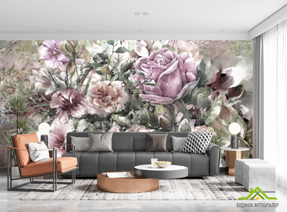 выбрать Фотошпалери квіти картина бузкова Каталог фотошпалер на стіну