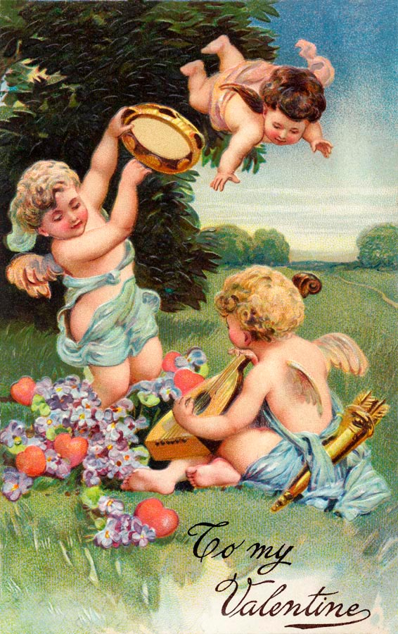 Фотошпалери Купідони музицирують