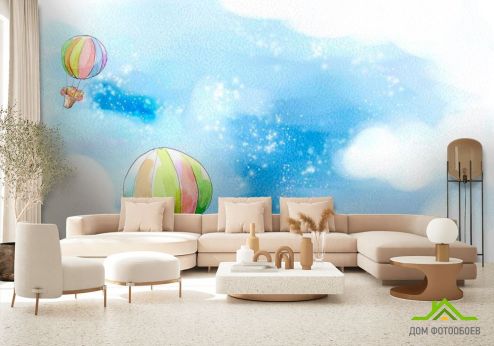 выбрать Фотообои Воздушные шары Фотообои Фотообои Иллюстрации: горизонталная, горизонтальная, рисунок ориентация на стену