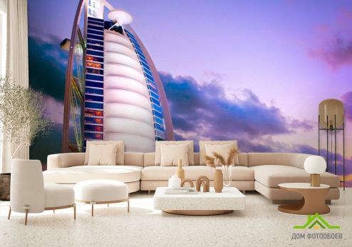 выбрать Фотообои Отель парус, Дубаи Фотообои Фотообои Архитектура: горизонталная, горизонтальная ориентация на стену