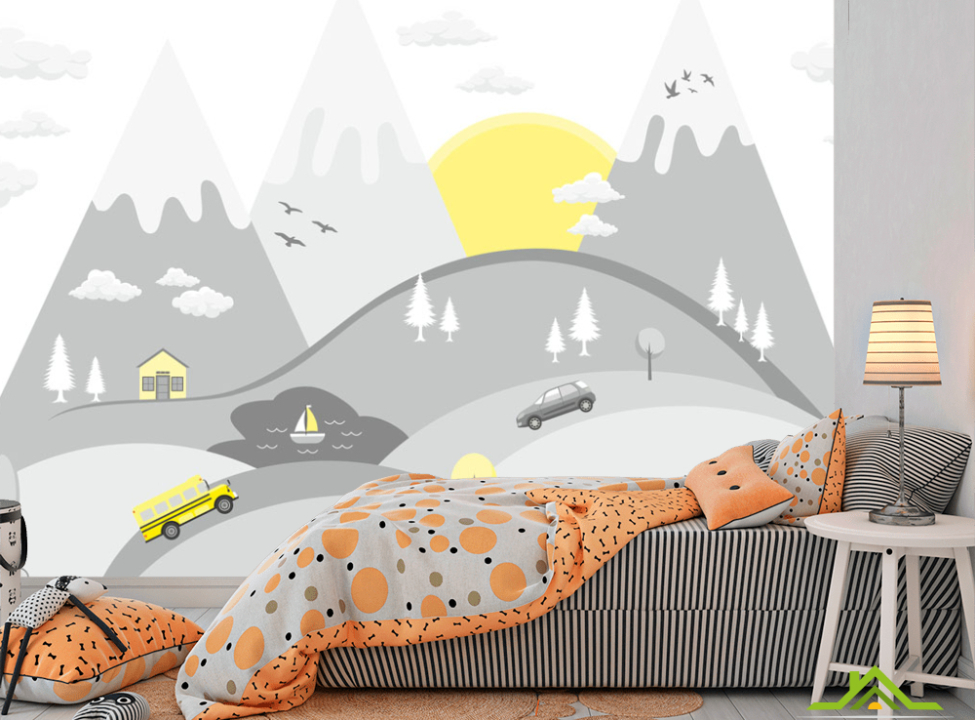 выбрать Фотообои Извилистая дорога с машинами Каталог фотообоев на стену