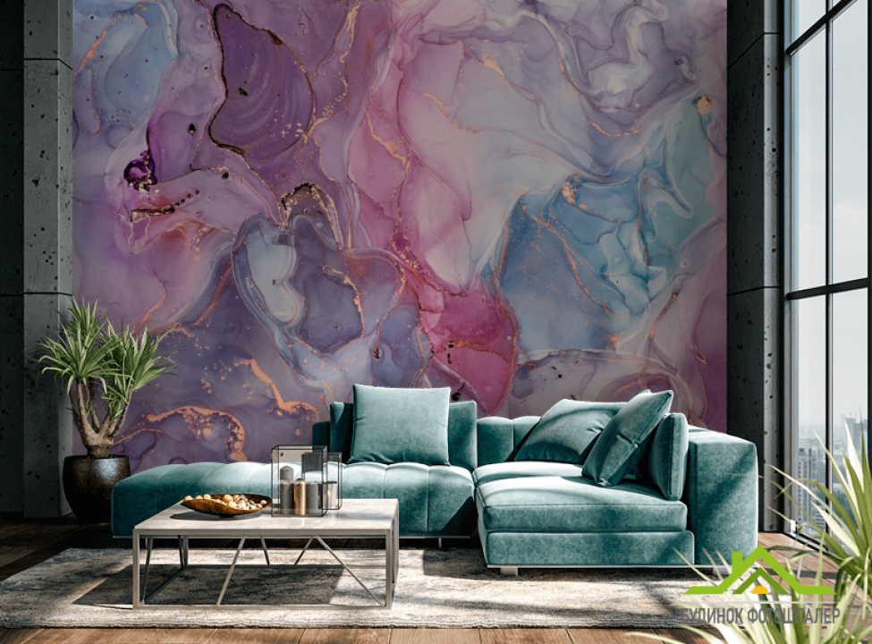 выбрать Фотошпалери Фіолетовий Fluid art Фотошпалери Fluid art на стіну