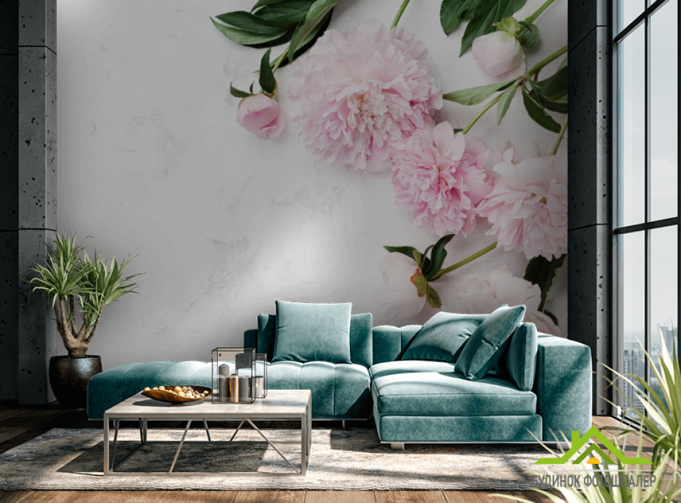 выбрать Фотообои Нежные пионы Каталог фотообоев на стену