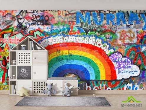 выбрать Фотообои Граффити на стене Фотообои для подростка на стену