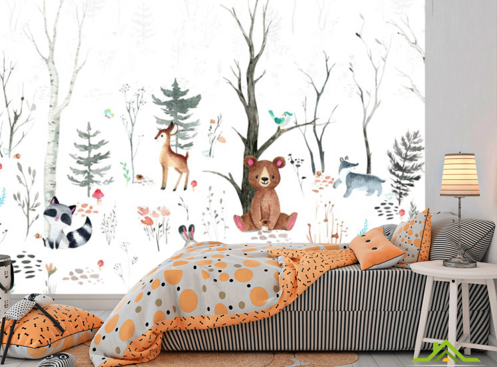 выбрать Фотообои Животные в лесу Фотообои Little kids на стену