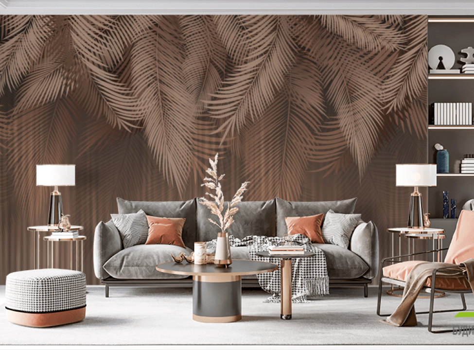 выбрать Фотошпалери ніжні тропічні листя Каталог фотошпалер на стіну